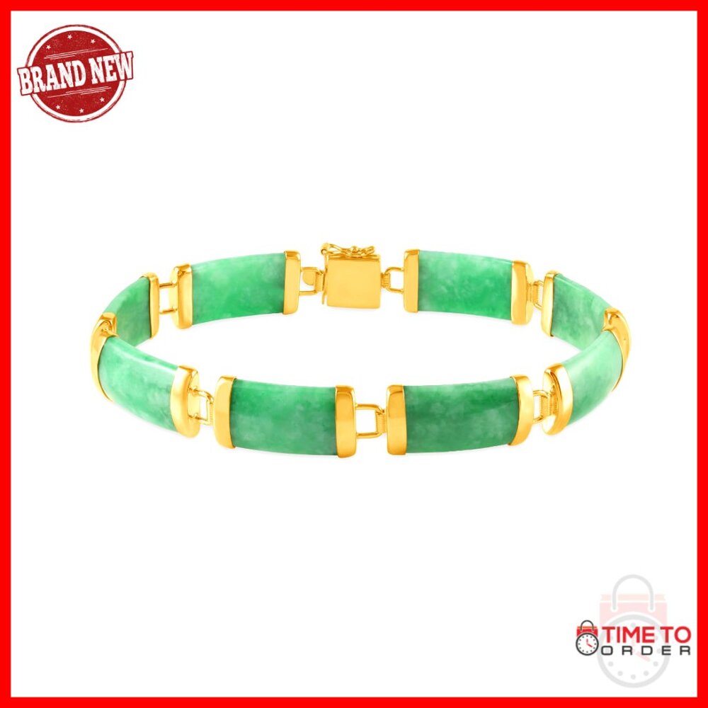 Sterling Silver Jade Link Bracelet Elegant Classic Minimal Chic Jewelry Gift
